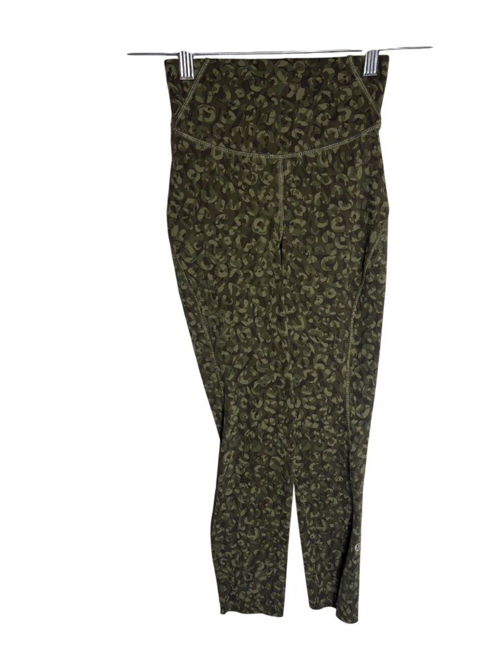 Lululemon Base Pace High-Rise Crop Green Camo-sz 2